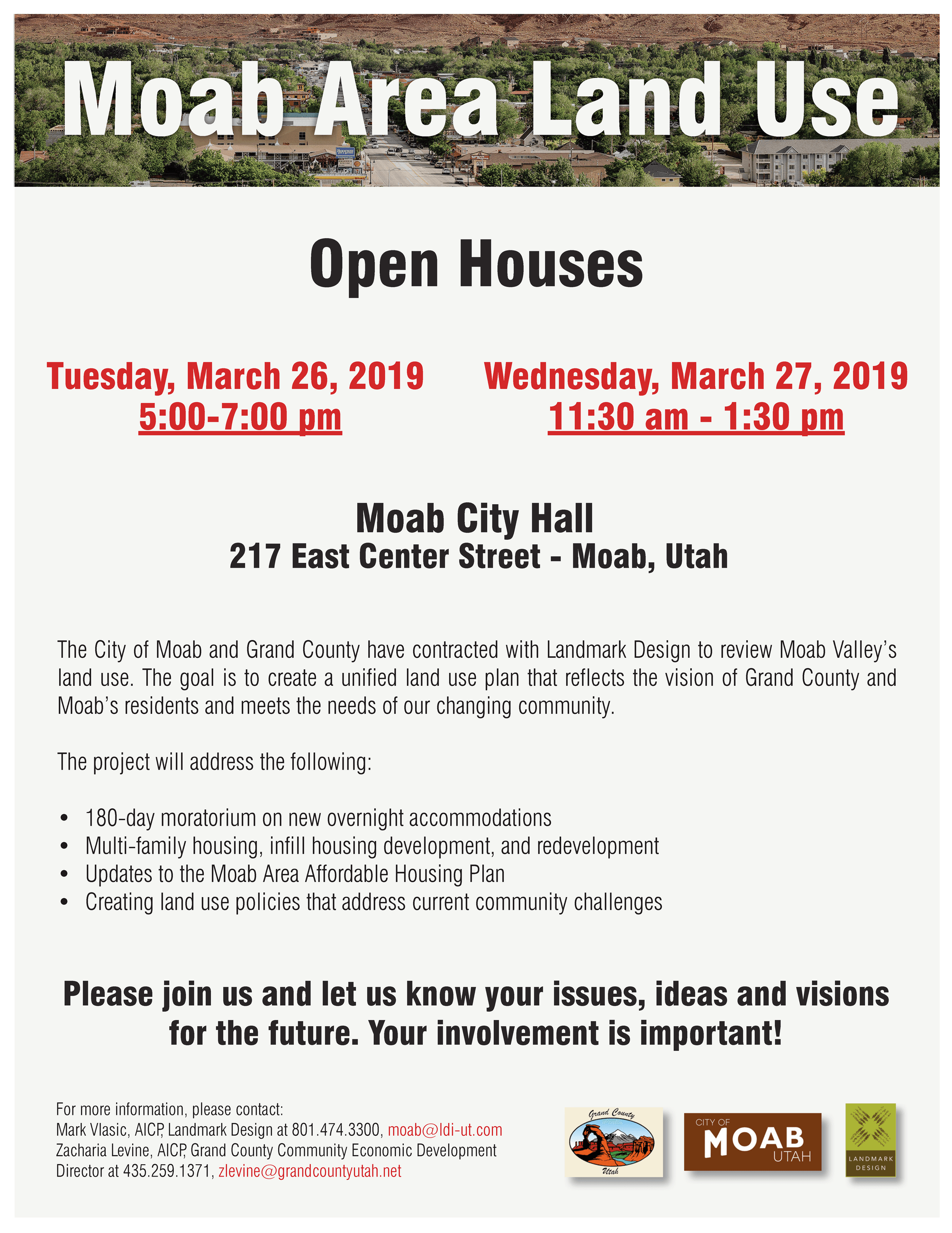 Moab Land Use Update - Public Scoping Meeting Flyer